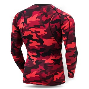 Camiseta de compresión para hombre, OEM, asequible, personalizada, de poliéster, de secado rápido, transpirable, diseñada para entrenamiento deportivo en la playa. - Product Image 6