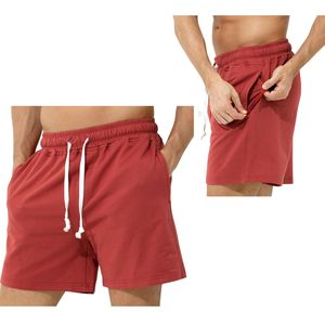 Pantalones Cortos Casuales de Algodón para Hombre, con Cordón y Cintura Elástica, para Playa, Gimnasio, Correr, Verano, Proveedor Mayorista OEM - Product Image 2