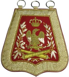 Badge en tissu brodé victorien, écusson tissé, drapeau, fanion, reproduction historique, badges Sabretache brodés à la main - Product Image 5
