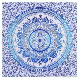 Manta de algodón con estampado de mandala floral, doble tapiz para colgar en la pared, sábana estampada, decoración para el hogar de varios estilos, por consignantes indios - Product Image 5