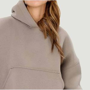 Sudadera con Capucha Oversize de Algodón 100% de Alto Gramaje para Mujer, Estilo Streetwear, con Hombros Caídos y Largo Extendido, Servicio OEM Personalizado - Product Image 5