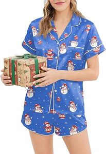 Womens Silk Satin Pajamas Short Sleeve <b>PJS</b> Shorts Set Soft Button Down Sleepwear 2 Piece Loungewear - Product Image 3