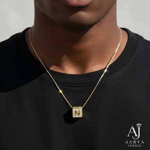 Silver Color Cubic Zirconia Pendant Letter Charm Necklace Faceted Chain Jewelry for <b>Gift</b> and Streetwear - Product Image 4