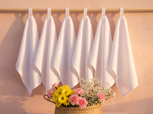 Natural <b>Linen</b> Quick-Dry <b>Tea</b> <b>Towels</b> Disposable Woven Eco-Friendly Cleaning Cloth White Rectangle for Home - Product Image 3