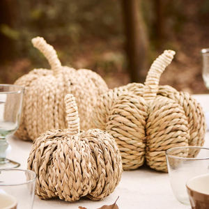 Panier citrouille élégant en rotin tressé à la main, haute qualité, décoration d'automne, vente en gros usine OEM ODM - Product Image 3