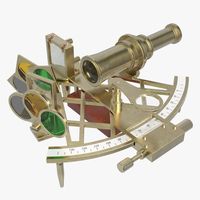 Réplica de Sextante Náutico de Latón de Lujo para Decoración de Barcos Vintage, Estilo Interior Marítimo, Coleccionistas y Regalos de Navegación