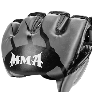 Gants de grappling MMA personnalisés demi-doigts en cuir PU, avec lacets, légers, pour adultes, pour la boxe et le Muay Thai, Wize - Product Image 5