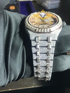 Reloj de Pulsera de Cuarzo con Incrustaciones de Moissanita, Correa de Acero Inoxidable, Esfera de Cristal, Joyería de Lujo Personalizada - Product Image 2