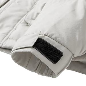 2026 Men's Premium Quality Solid Zip-Up Leather Hooded Heated Eco-Friendly <b>Winter</b> Warm Waterproof Puffer Jacket - Product Image 5