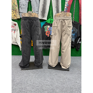 Conjunto de Sudadera Corta y Pantalones Deportivos de Algodón French Terry |   Corte Holgado |   Bordado de Estilo Vintage |   Diseño de doble cinturón en la cintura - Product Image 6