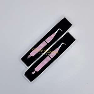 Pestañas GETUP BROSONS IMPEX de 90 Grados, Color Rosa, Diseño con Corte de Diamante, Acero Inoxidable, Antimagnéticas, Antiestáticas, Suaves - Product Image 4