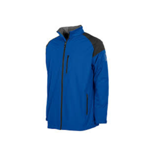 Men's <b>Blue</b> Windproof Racer Jacket Stand Collar Zipper Closure Polyester <b>Material</b> Sporty Autumn Wear Regular Fit - Product Image 1