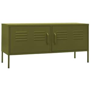 Mueble para TV de Acero Verde Oliva para Sala de Estar, 41.3 pulgadas x 13.8 pulgadas x 19.7 pulgadas - Product Image 2