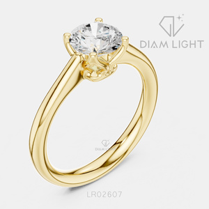 Bague de fiançailles solitaire ronde 1,10 carat, bijoux fins, certifiée IGI, or blanc 14 carats, diamant de laboratoire, bague d'anniversaire - Product Image 6