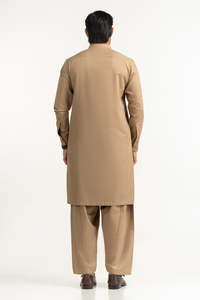 Ensemble de salwar kameez de luxe pour hommes, vêtements indiens et pakistanais, tenue traditionnelle classique en coton pour l'Aïd - Product Image 4