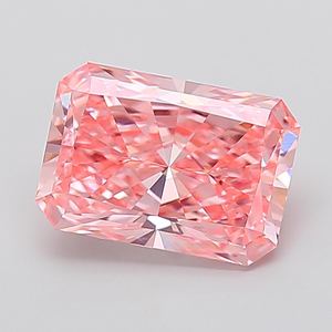 Lab grown Fancy <b>Pink</b> Radiant Cut Rectangle Loose Diamond For Jewelry Making - Product Image 1