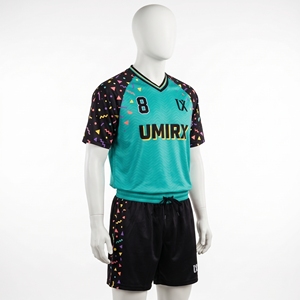 Conjunto de Uniforme de Fútbol Retro Personalizado de los 90, Camiseta y Pantalones Cortos de Fútbol Vintage, Sublimados, Estilo Urbano, Blokecore, 100% Poliéster, Secado Rápido - Product Image 4