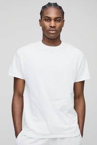 T-shirt blanc uni de qualité supérieure, unisexe, en coton, col rond, manches courtes, impression personnalisée, vente en gros - Product Image 2