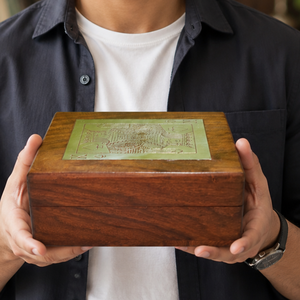 Handmade Indian Rosewood Playing <b>Card</b> Box | Brass Inlay Wooden Deck Holder Case | Luxury Poker <b>Card</b> Storage Organizer <b>Gift</b> - Product Image 4
