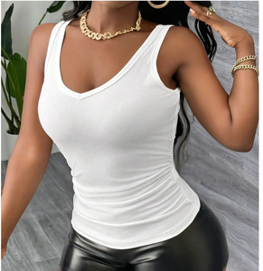 Camiseta sin mangas holgada para mujer, chaleco informal de verano, camisetas básicas de verano, camisolas, top corto sexy de verano para mujer, estilo Hot Girl - Product Image 1