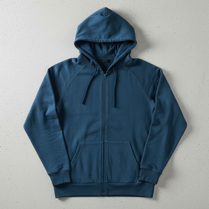 Sweat-shirt à capuche en coton chaud pour homme, fermeture éclair intégrale, veste décontractée de fitness et streetwear, vêtements de sport personnalisés - Product Image 4