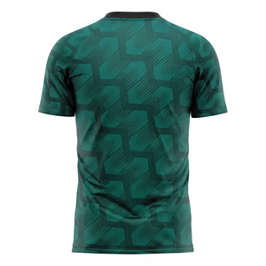 Maillot de football pour homme à col rond, manches courtes, motif à pois sublimé, 100% polyester, évacuation de l'humidité, coupe athlétique, toutes saisons - Product Image 4