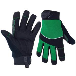 Guantes de Seguridad de Cuero de Dedo Completo, Estilo Nuevo, al por Mayor, Verdes y Negros, de Poliéster, para Mujeres y Hombres, Protección Mecánica, Reducción de Impactos - Product Image 1