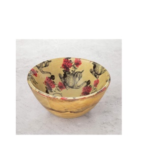 Bol alimentaire/saladier de cuisine en bois de mangue de conception Unique pour Restaurant hôtel maison bol imprimé de meilleure qualité par Z F Crafts - Product Image 2