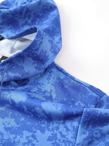 Ensemble sweat à capuche oversize et pantalon de survêtement côtelé pour homme, imprimé tie-dye, en molleton d'hiver 380g, sérigraphié - Product Image 4