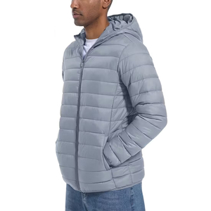 Low MOQ Street Style <b>Jacket</b> Supplier Custom Made Hooded <b>Jackets</b> Outerwear Casual Solid Color Packable Windproof Puffer Down Coat - Product Image 1