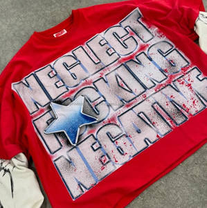 <b>Men's</b> <b>Summer</b> Vintage Wash Oversize 100% Cotton <b>T</b>-<b>Shirt</b> Double-Layer DTG Print Anti-Wrinkle Breathable Streetwear Casual Long - Product Image 2