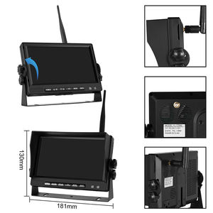 Cámara de Visión Trasera Inalámbrica, Monitor de Marcha Atrás, Kit de Cámara de Visión Lateral Delantera y Trasera para Autobús, Camión, Montacargas - Product Image 5