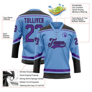 Maillot de hockey personnalisé pour équipe, 100 % polyester, décontracté, à manches longues, pull sportif avec impression par sublimation - Product Image 4