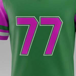 Jersey de Fútbol Americano Personalizado Sublimado, de Manga Corta, con Patrón Sólido, Tallas Grandes, Nombre y Número del Equipo, para Hombre, Superventas - Product Image 5
