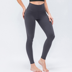 Leggings de Yoga para Mujer, Cintura Media, Color Sólido, Hasta la Rodilla, para Ejercicio, Casuales, de Spandex/Nylon - Product Image 3
