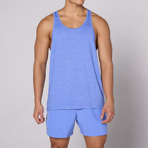 Wholesale Custom <b>Slim</b> Fit Top Selling Summer Casual Design Custom Logo Plain Comfortable Wear <b>Men's</b> Gym <b>Vest</b> Tank Top Breathable - Product Image 3