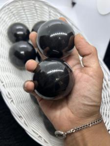 Esfera de Obsidiana Negra Natural de Alta Calidad al por Mayor, Decoración para el Hogar, Piedra de Meditación Curativa, Reiki, Tallada en Gujarat - Product Image 1