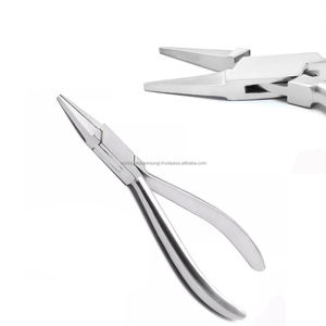 WPS-DP-23 Alicates de punta plana manuales para ortodoncia, herramienta de precisión de acero inoxidable para laboratorio dental, para ligaduras, alambres y lazos. - Product Image 1