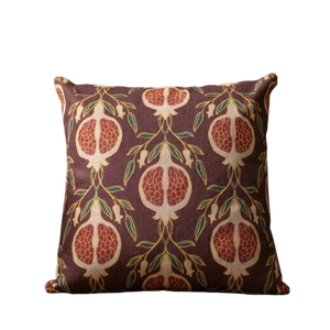 Taie d'oreiller traditionnelle de style William Morris à motif botanique, avec des motifs de fruits et de feuillage ornés, livraison rapide 18X18 - Product Image 4