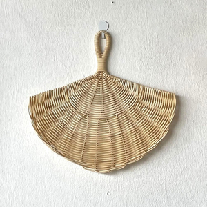 Rattan hand fans modern <b>decoration</b> <b>accessories</b> premium quality hanging fan natural wall art - Product Image 2