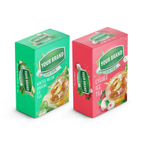 Poudre d'extrait de thé vert soluble instantanée saveur citron et fraise, en sachet individuel, pour préparation de thé – Fournisseur direct usine