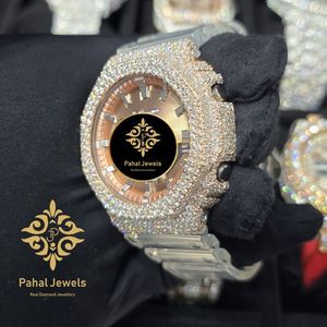 นาฬิกาเพชรหรู Pahal Jewels ตัวเรือนสแตนเลสสตีล หน้าปัดอนาล็อก-ดิจิตอล ขนาด 40 มม. ตัวล็อคแบบ Deployment Clasp สำหรับทั้งชายและหญิง - Product Image 3