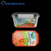 IML Envasado de alimentos 580ml 16oz 454G Tina cuadrada de plástico PP para limpieza en polvo Dientes de perro mascota