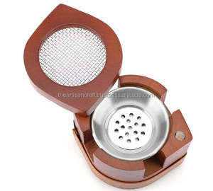 Boîte à encens en bois et en cuir Porte-encens Bakhoor Brûleur d'encens - Product Image 2