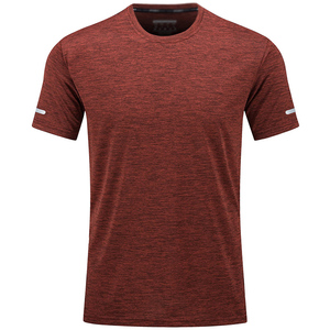 Quick Dry 100% Cotton Fleece Summer <b>Mens</b> Running Jogging T-<b>shirts</b> Crew Neck Athlete Sports Gym Fitness Pullover Reflective - Product Image 3