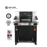 Coupe-papier automatique compact à moteur Schneider contrôlé par PLC, machine de découpe d'étiquettes fiscales, de cartes postales et de cartes de visite professionnelle