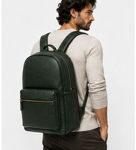 Black Genuine Leather Vintage Mens Business Travel Laptop <b>Backpack</b> <b>Waterproof</b> Anti-Theft Winter Polyester School Zipper Portable - Product Image 2