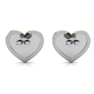 Chunky 2 Become 1 Heart Stud Pendientes Daisini Adornado con cristales Swarovski Multi Color 18K Chapado en oro Pendientes de mujer - Product Image 5