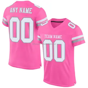 New pink and white American football jersey sublimated wholesale price women American football jerseys team NFL jerseys