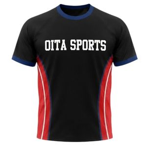 เสื้อเจอร์ซีย์เน็ตบอลแบบซับลิเมชั่นสีดำแดงสำหรับทุกเพศ โพลีเอสเตอร์ แขนสั้น ชุดกีฬา ชุดแข่งขัน ชุดฝึกซ้อม - Product Image 1